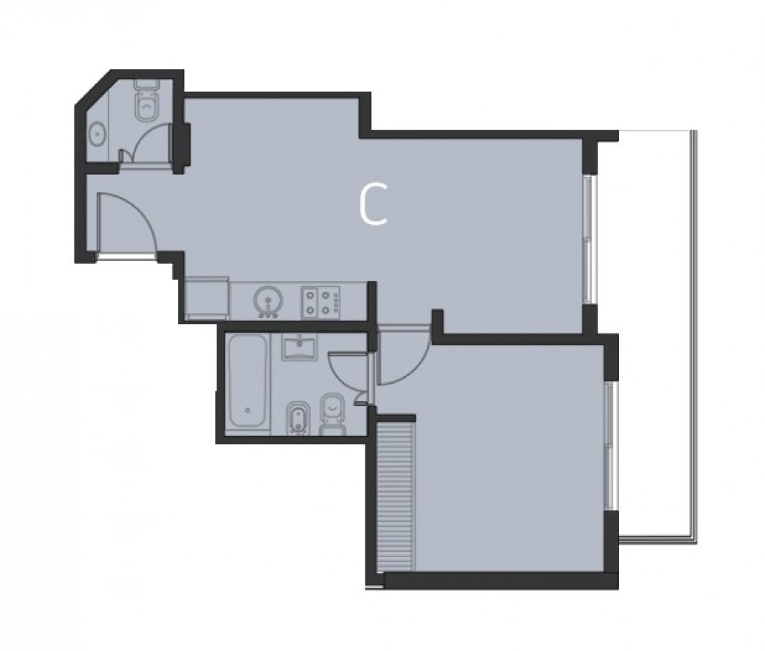 Y3C A estrenar Almagro V Crespo 2 ambientes suite 50 m2 Frente, balcon y toilette. M luminoso en esquina. emprendimiento categoria y amenities. Entrega innmediata